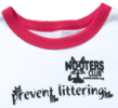 Ladies' fitter ringer t-shirt cat prevent littering