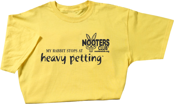 my rabbit stops at heavy petting yellow t-shirt