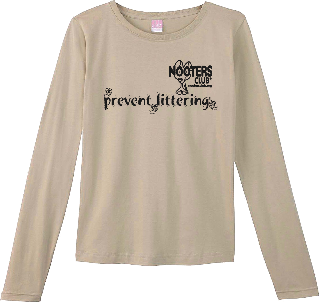 long sleeve t-shirt prevent littering nooters dog